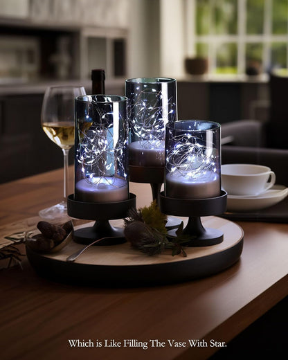 Bulk 3 Pcs LED Flickering Flameless Candle Light String Ideal Centerpiece Decor for Kitchen Coffee Tables Restaurants and Living Rooms Wholesale