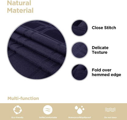 Bulk Solid Plaid Jacquard Spring Tablecloth Wrinkle and Water Resistant, Contemporary Woven Decorative Table Cover for Holiday Events Wholesale