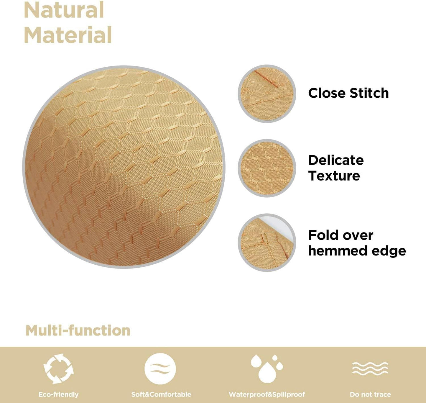 Bulk Solid Plaid Jacquard Spring Tablecloth Wrinkle and Water Resistant, Contemporary Woven Decorative Table Cover for Holiday Events Wholesale