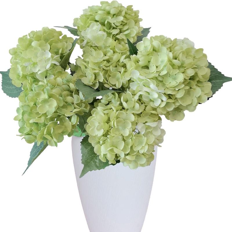6 Pcs Silk Hydrangea Bouquets Blue 12 Inch Artificial Flowers for Wedding Home Decor