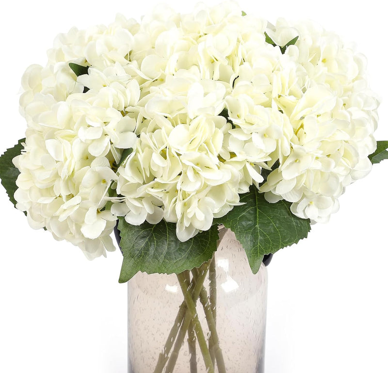 6 Pcs Artificial Silk Autumn Hydrangea Flowers, 12.6" Stems, 5.9" Heads, Realistic Fall Decor for Wedding & Farmhouse