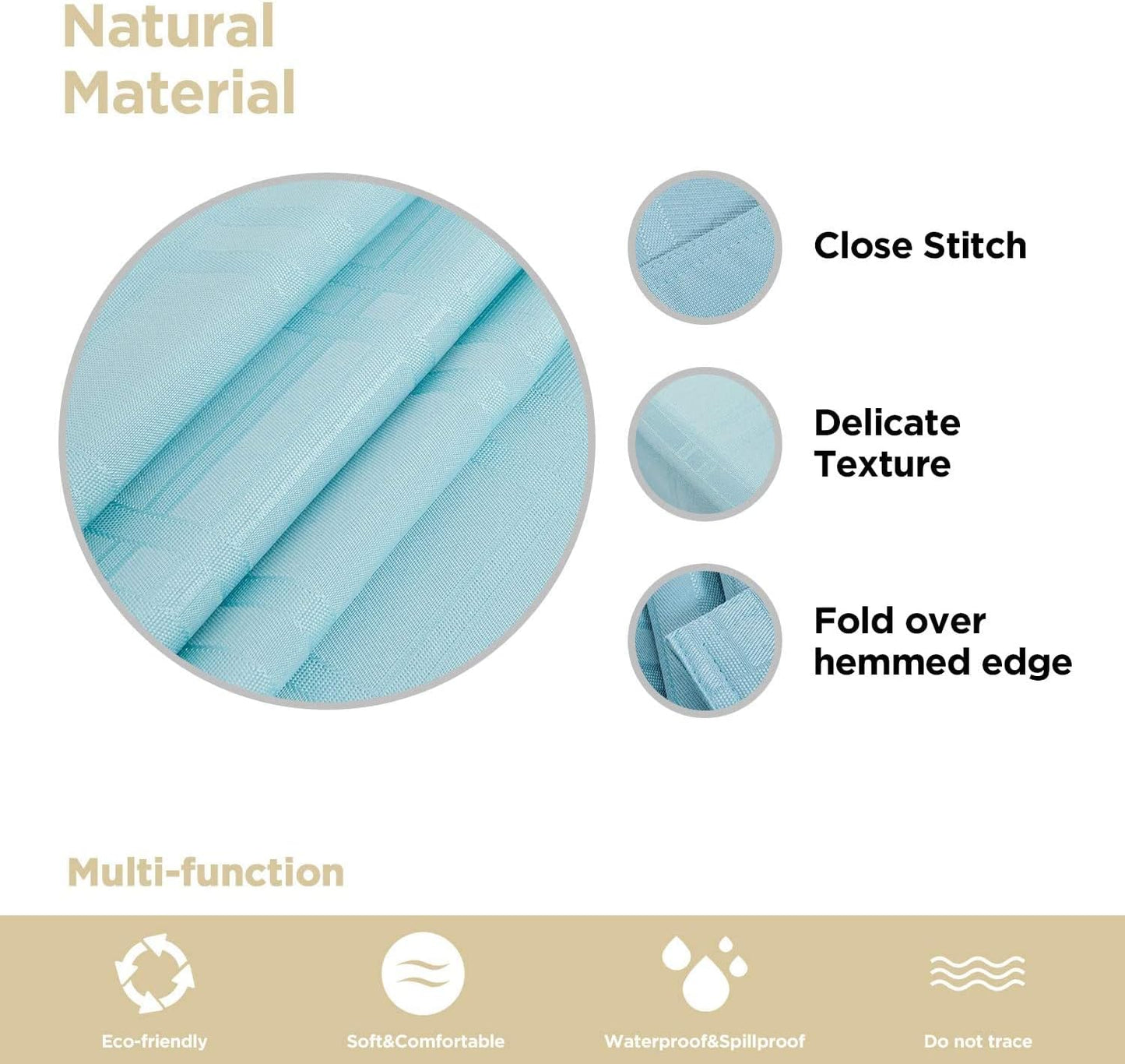 Bulk Solid Plaid Jacquard Spring Tablecloth Wrinkle and Water Resistant, Contemporary Woven Decorative Table Cover for Holiday Events Wholesale