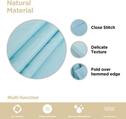 Bulk Solid Plaid Jacquard Spring Tablecloth Wrinkle and Water Resistant, Contemporary Woven Decorative Table Cover for Holiday Events Wholesale