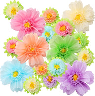 Bulk 24 Pcs Vibrant Wall Backdrop Decoration 20 Inch Paper Flowers Stunning Décor for Weddings  Birthdays Wholesale