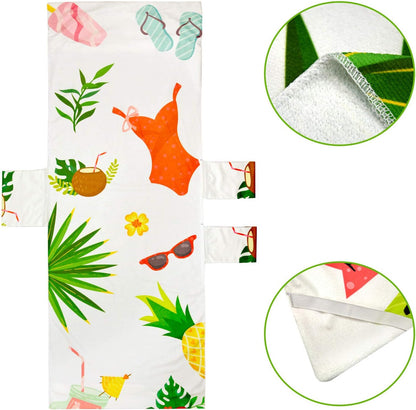 Bulk Beach Folding Chair Cover with Pockets Suitable for Patio Loungers Ideal for Sunbathing and Pool Party Decor Wholesale