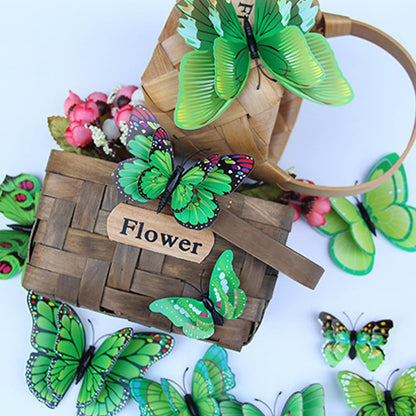 Bulk 24/48 Pcs 3D Butterfly Wall Decor Featuring Magnets, Perfect for Party Decorations Wholesale