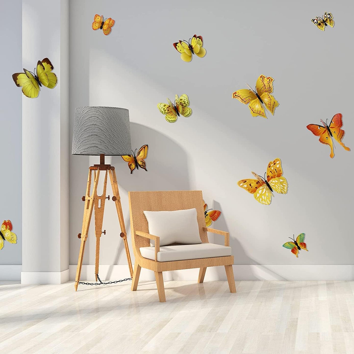 Bulk 24/48 Pcs 3D Butterfly Wall Decor Featuring Magnets, Perfect for Party Decorations Wholesale