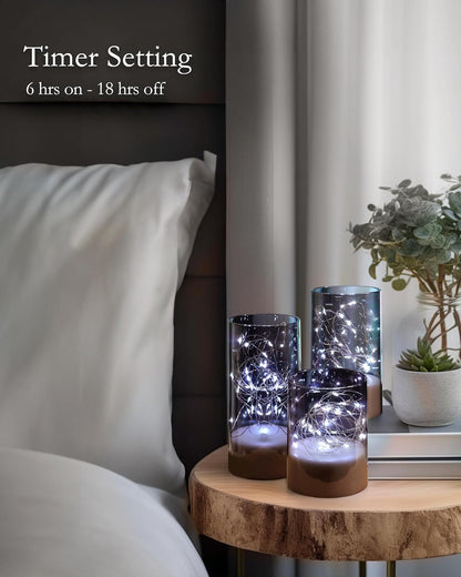 Bulk 3 Pcs LED Flickering Flameless Candle Light String Ideal Centerpiece Decor for Kitchen Coffee Tables Restaurants and Living Rooms Wholesale