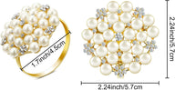 Bulk 12 Pcs Gold Pearl Flower Napkin Rings Wedding Party Decorations Wholesale