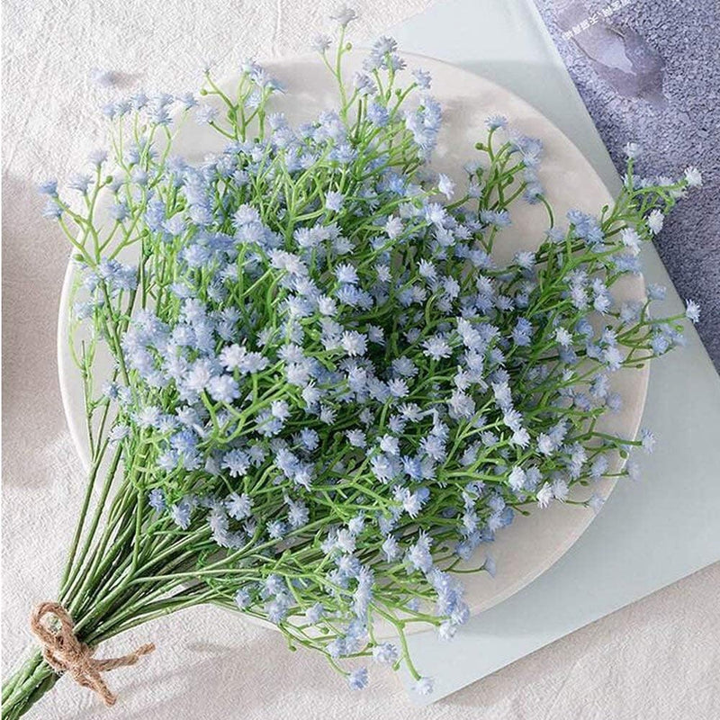 Artificial Baby's Breath Flowers, 10 Stems, White, Silk, Realistic Look for Wedding Bouquets and Centerpieces