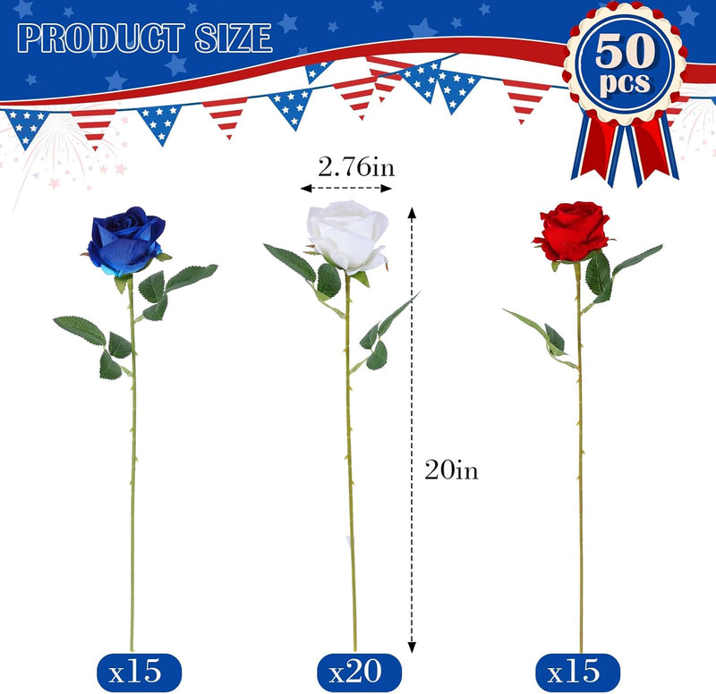 50 Pcs Artificial Velvet Silk Roses White 12 Inch Realistic Flowers for Wedding Home Decor
