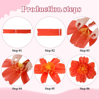 Bulk 24 Pcs Vibrant Wall Backdrop Decoration 20 Inch Paper Flowers Stunning Décor for Weddings  Birthdays Wholesale