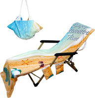 Bulk Beach Folding Chair Cover with Pockets Suitable for Patio Loungers Ideal for Sunbathing and Pool Party Decor Wholesale