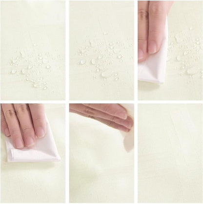 Bulk Solid Plaid Jacquard Spring Tablecloth Wrinkle and Water Resistant, Contemporary Woven Decorative Table Cover for Holiday Events Wholesale