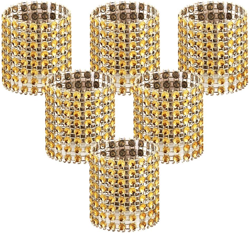 Bulk 50 Pcs Water Diamond Napkin Rings: Sparkling Decor for Table Settings Weddings Dinners Holiday Parties and Family Gatherings Wholesale