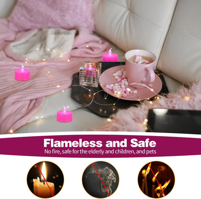 Bulk 12/24/50/100/200/400 Pack LED Flameless Battery Operated Tea Lights Candles for Events and Parties Decoration Wholesale