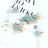 Bulk Floral Hair Pins 2025 Trio Handmade Pearls Boho Wedding Accessories for Bridesmaids Outdoor Ceremony Prom Wholesale