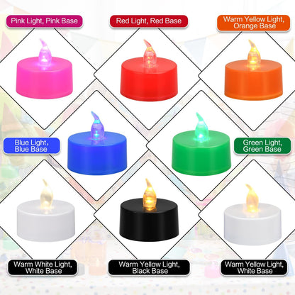 Bulk 12/24/50/100/200/400 Pack LED Flameless Battery Operated Tea Lights Candles for Events and Parties Decoration Wholesale