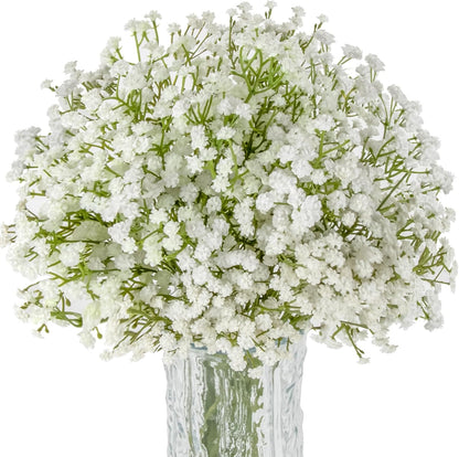 Bulk 10 Pcs Artificial Baby Breath Gypsophila Premium Stems with Blooms UV Guard for Wedding Arch Florals Non-Fading Wholesale