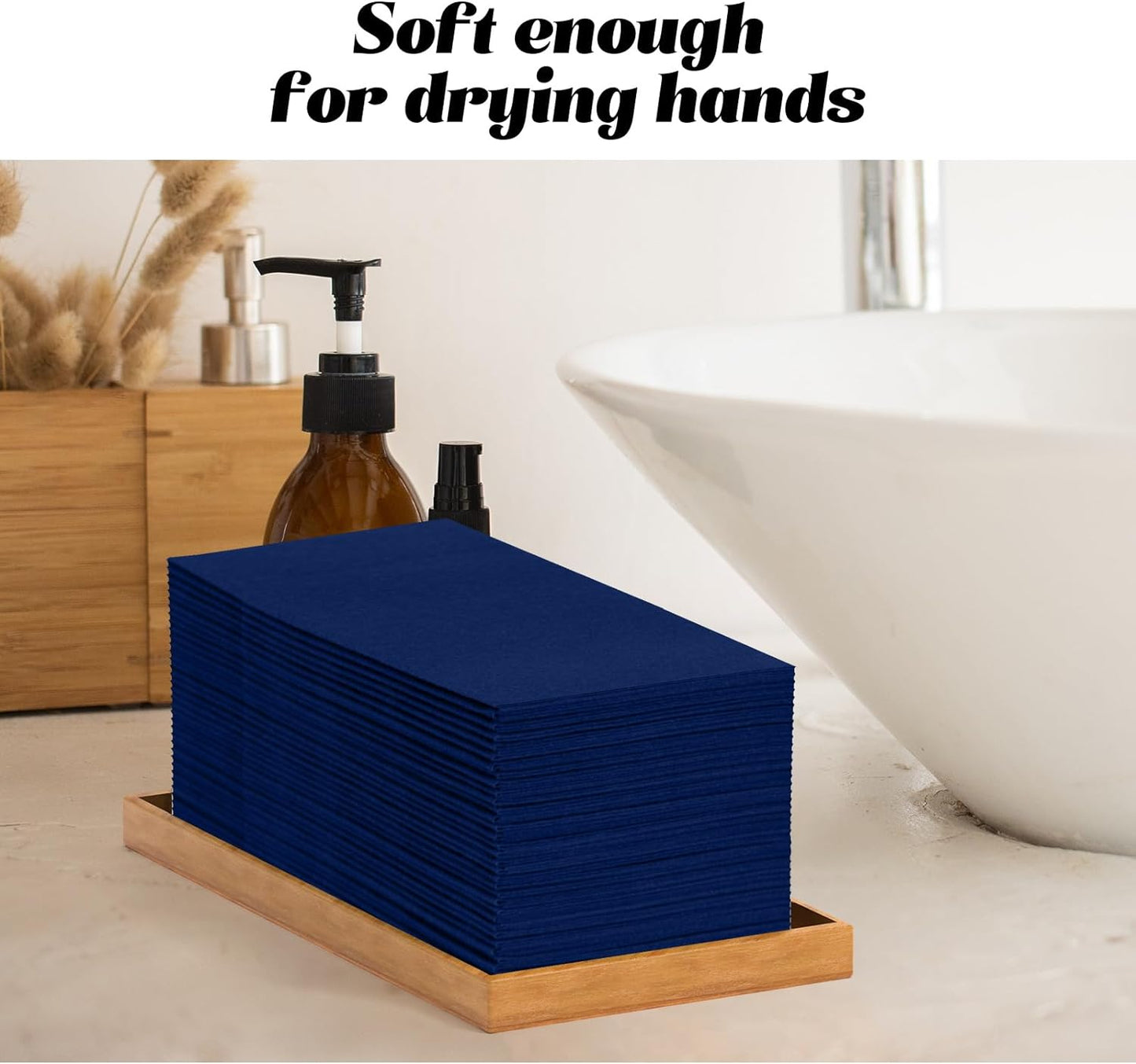 Bulk 100 Pcs 16.5" x 16.5" Premium Dinner Napkins with Flatware Pocket Soft Absorbent Cloth for Kitchen Parties Weddings Events Wholesale