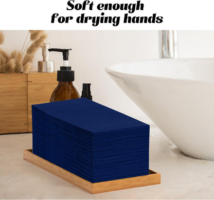 Bulk 100 Pcs 16.5" x 16.5" Premium Dinner Napkins with Flatware Pocket Soft Absorbent Cloth for Kitchen Parties Weddings Events Wholesale