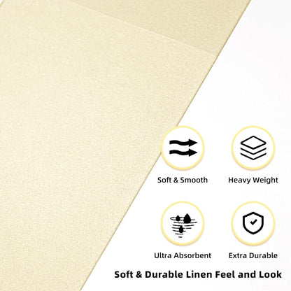 Bulk 100 Pcs 16.5" x 16.5" Premium Dinner Napkins with Flatware Pocket Soft Absorbent Cloth for Kitchen Parties Weddings Events Wholesale