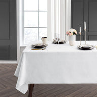 Bulk Solid Plaid Jacquard Spring Tablecloth Wrinkle and Water Resistant, Contemporary Woven Decorative Table Cover for Holiday Events Wholesale