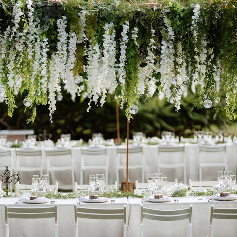 3.6ft Artificial Wisteria Garland, Lightweight Hanging Silk Flowers for Wedding Party Decor