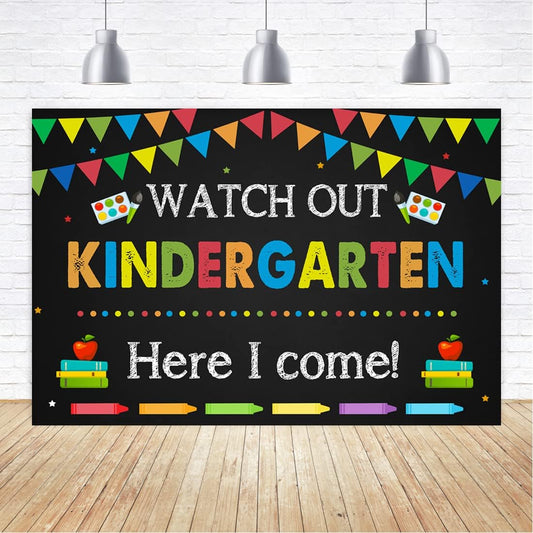 Bulk Kindergarten Back to School Backdrop First Day Photography Background Kids Classroom Party Banner Preschool Photo Booth Prop Bulk 10ft Back to School Banner Teacher Appreciation Decorations Large Back to School Garland for Classroom Party Wholesale