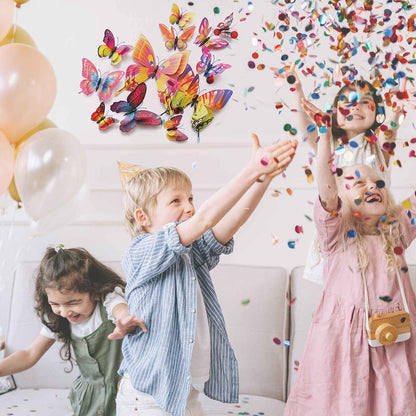 Bulk 24/48 Pcs 3D Butterfly Wall Decor Featuring Magnets, Perfect for Party Decorations Wholesale