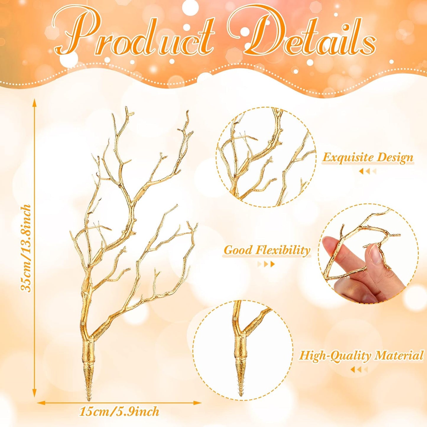 Bulk 10 Pcs Artificial Antler Shaped Manzanita Branches for Wedding Table Decor and Parties Wholesale