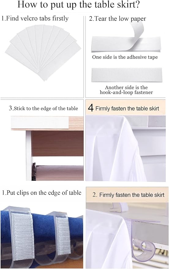 Bulk 2Pcs Polyester Ruffle Tutu Table Skirt for Rectangle Table Birthday Party Wedding Baby Shower Tables Decor Wholesale