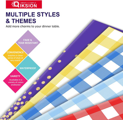 Bulk Waterproof Disposable Checkered Tablecloth 54 × 108 Inches Ideal for Outdoor Picnics Birthday Parties and Banquet Decoration Wholesale