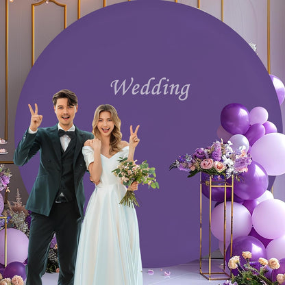 Bulk Adjustable White Round Backdrop Cover for 5 to 7.2ft Circle Arch Stand - Polyester Wedding, Birthday Party, Photography Decoration Wholesale