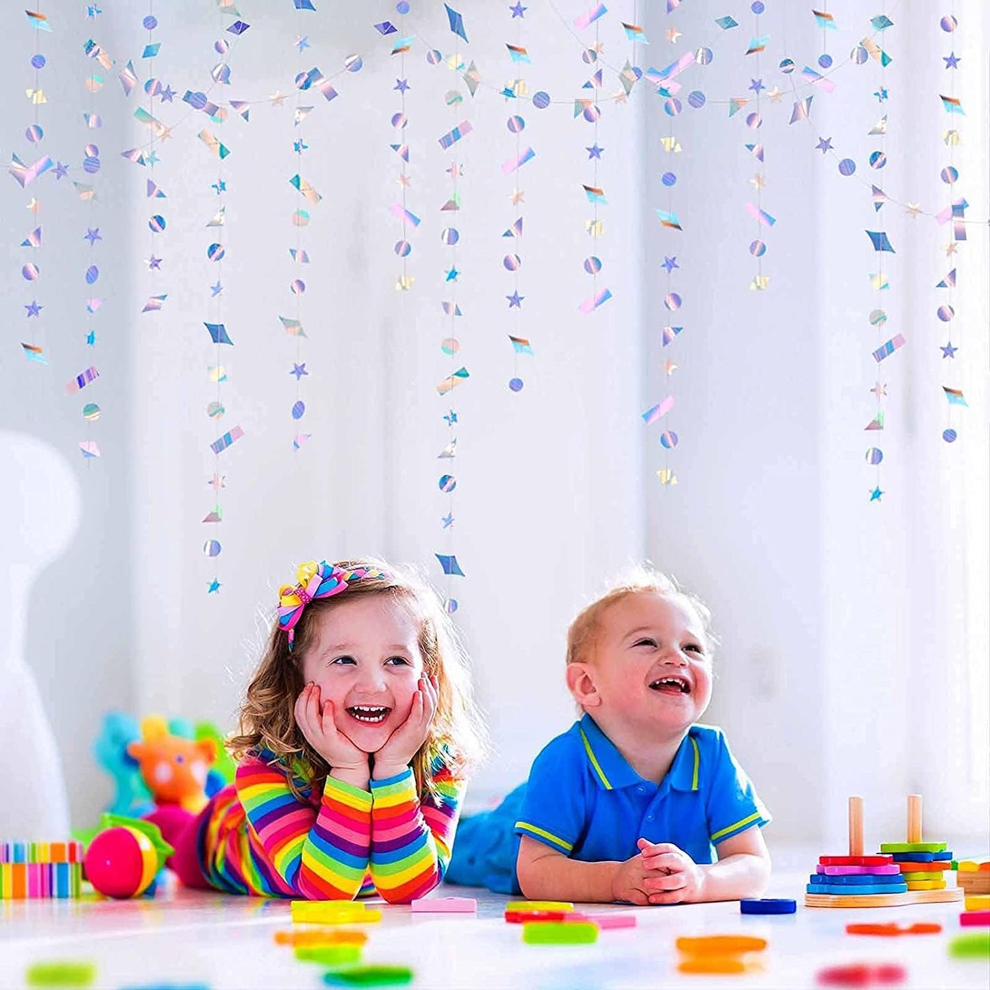 Bulk 10 Pack Sparkling Confetti Garland Streamers for Kids’ Birthdays Bridal Baby Showers Bachelorette Christmas New Year’s Party Decor Wholesale