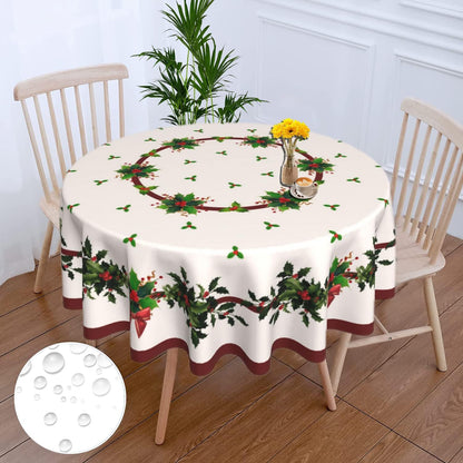 Bulk 60 Inch Round Tablecloth Stain Resistant Polyester Table Cover for Kitchen Dining Buffet Parties and Camping Mandala Design Wholesale