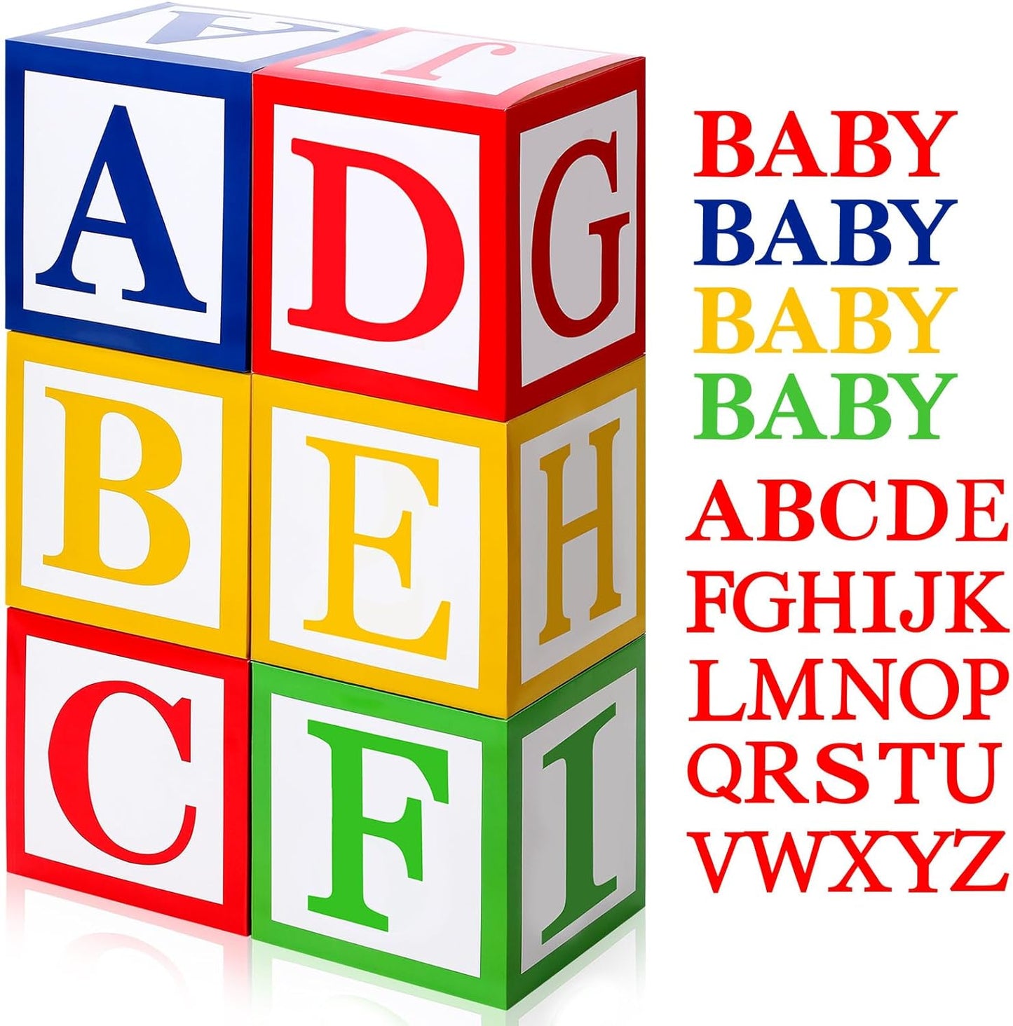 Bulk ABC Alphabet 123 Balloon Box 30x30 Inch School Party Decorations Graduation Birthday and Baby Shower Decor Wholesale