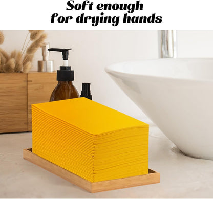 Bulk 100 Pcs 16.5" x 16.5" Premium Dinner Napkins with Flatware Pocket Soft Absorbent Cloth for Kitchen Parties Weddings Events Wholesale