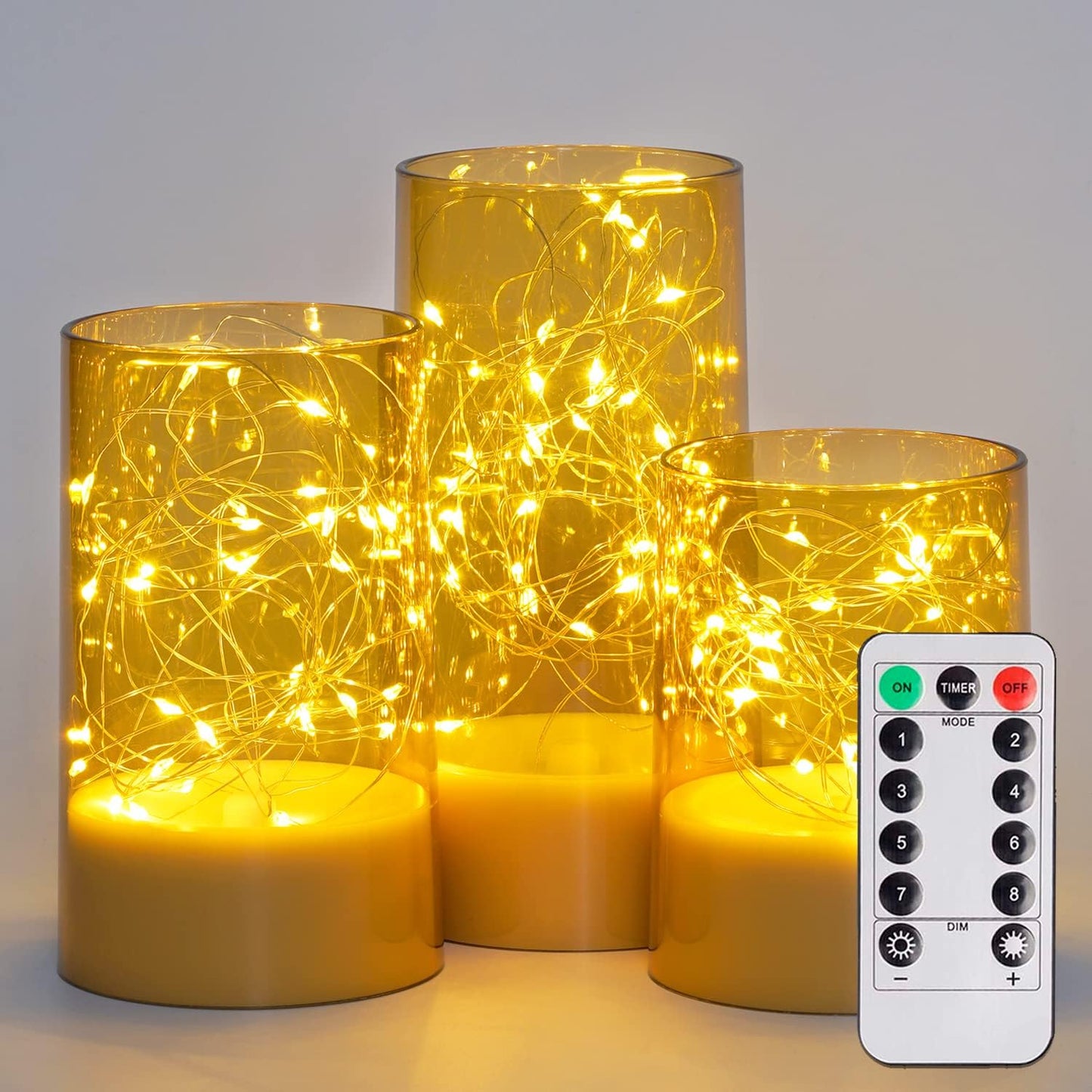 Bulk 3 Pcs LED Flickering Flameless Candle Light String Ideal Centerpiece Decor for Kitchen Coffee Tables Restaurants and Living Rooms Wholesale
