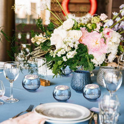 Bulk 12 Pcs Shine Bright Electroplated Glass Candle Holders for Weddings Parties Holidays Gifts and Bridal Showers Wholesale