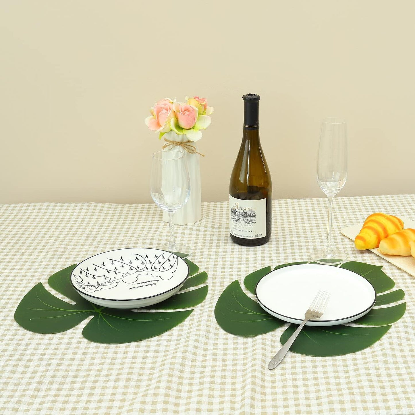 Bulk 50 Pcs Hawaiian Leaf Table Mats Perfect for Summer Parties Weddings and More Wholesale