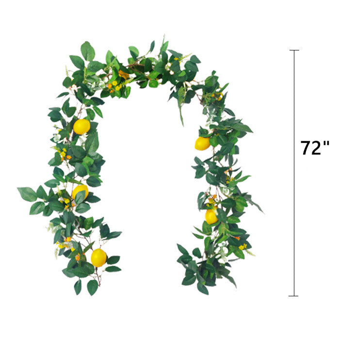 72 Inch Artificial Fruit Garland with Lemon, Spring Decor, Bulk Wholesale