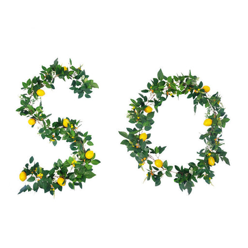 72 Inch Artificial Fruit Garland with Lemon, Spring Decor, Bulk Wholesale