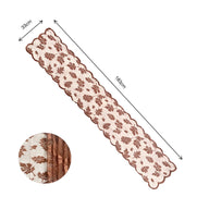 72x13 Inches Fall Leaf Table Runner - Thanksgiving Brown Decor for Autumn Dinners & Fireplace Mantels