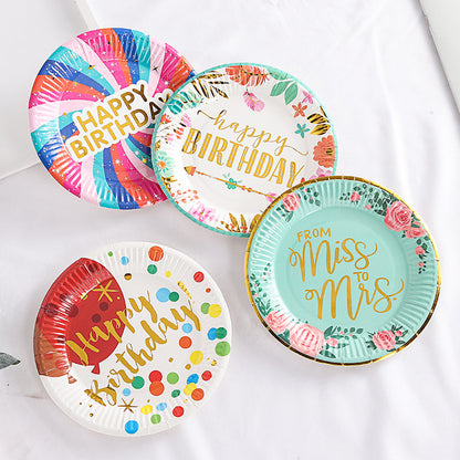 Bulk 60 Pcs Disposable Large Paper Plates for Birthday Parties Picnics Cakes and Desserts for Party Table Settings and Decorations Wholesale