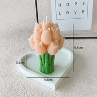 Tulip Bouquet Scented Candle (3 Sizes) - Ins Vibe Valentine's Day Gift Flower Candle Cup