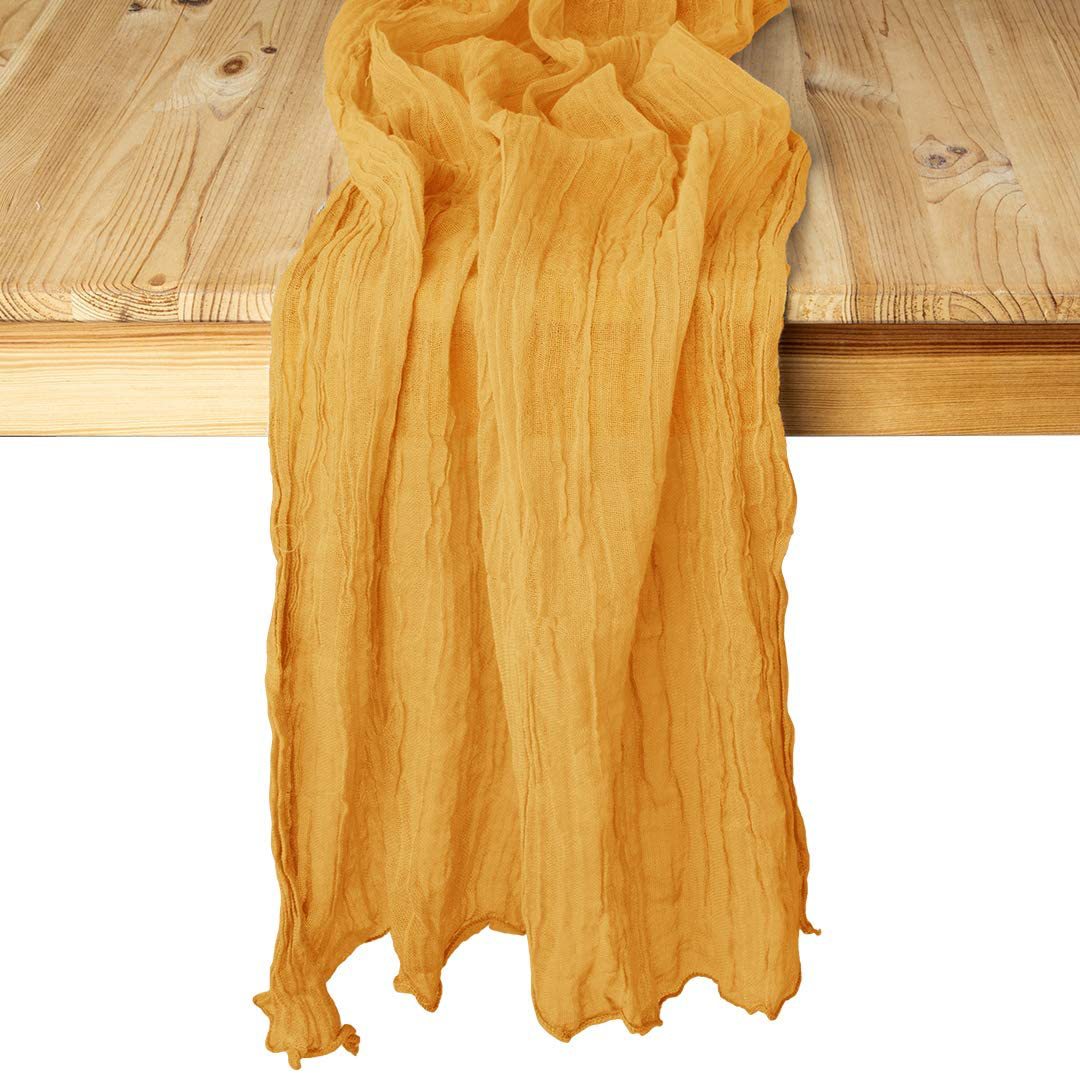 Bulk 120" Pink Cheesecloth Table Runner Spring  Boho Rustic Gauze Table Runner for Wedding Baby Shower and Birthday Party Decor Wholesale