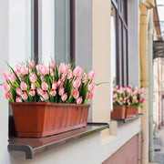 4 Bundles UV-Resistant Artificial Tulip Bushes for Indoor Outdoor Decor, Silk Flowers