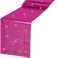 Bulk 12 x 71 Inches Glitter Disco Party Table Runner Mirror Silver Retro 70s 80s Disco Ball Table Decor for Birthday Bachelorette and Dance Party Wholesale