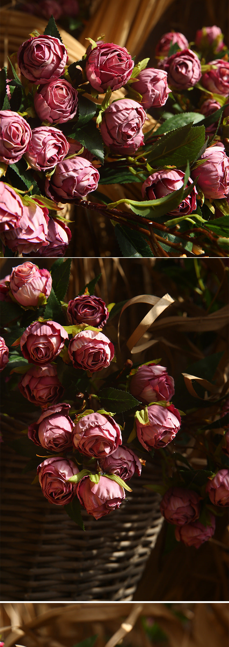 20 Inch Artificial Silk Rose Buds Long Stems 20 Pcs Bulk Flowers